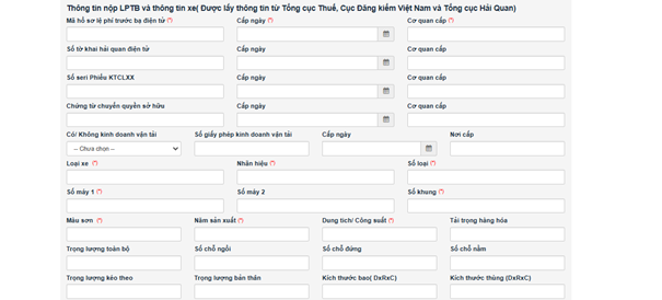Thông tin lệ phí trước bạ