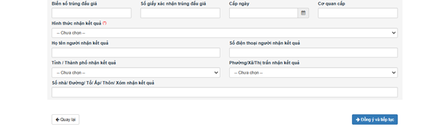 Hình thức nhận kết quả