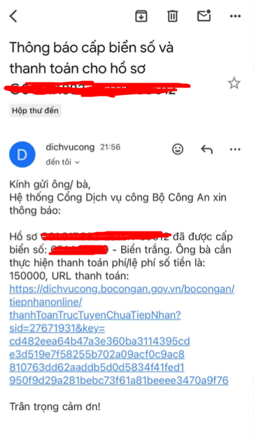 Thông báo kết quả qua điện thoại